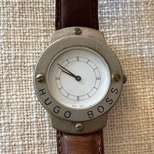 Hugo Boss White Dial with Brown Strap Watch